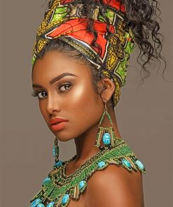 Gorgeous African Woman paint by number