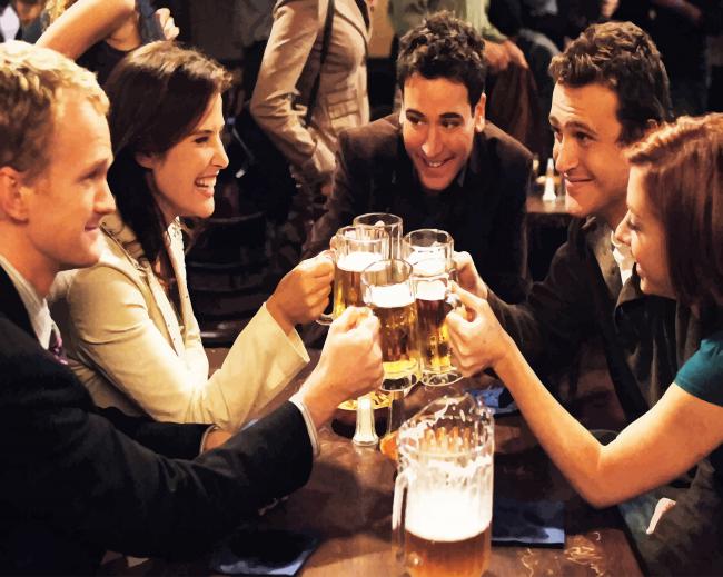 How I Met Your Mother At The Bar paint by number