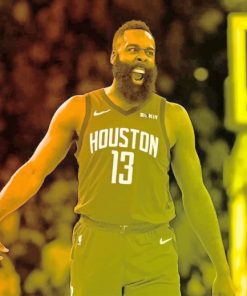 James Harden Screaming paint by numbers