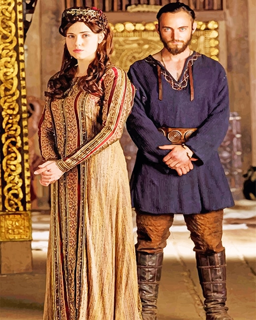 Judith And Athelstan - Vikings Paint By Number - Num Paint Kit