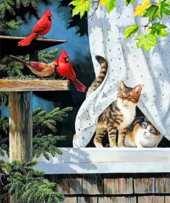 Kittens And Birds Paint By numbers