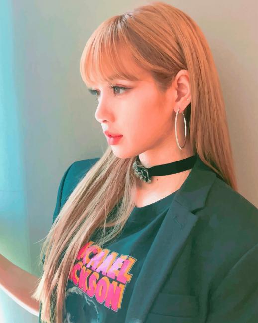 Lisa Black Pink paint by numbers
