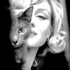 Marilyn Monroe With Her Cat paint by numbers