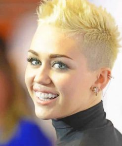 Miley Cyrus with Short Hair paint by numbers