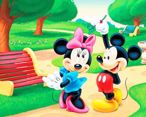 Minnie And Mickey Mouse Paint By Numbers