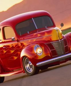 old hot rod car adult paint by numbers