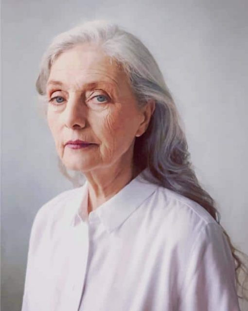 Older Women Grey Hair paint by numbers