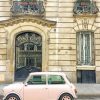 Paris Street Pink Vintage Car paint by number