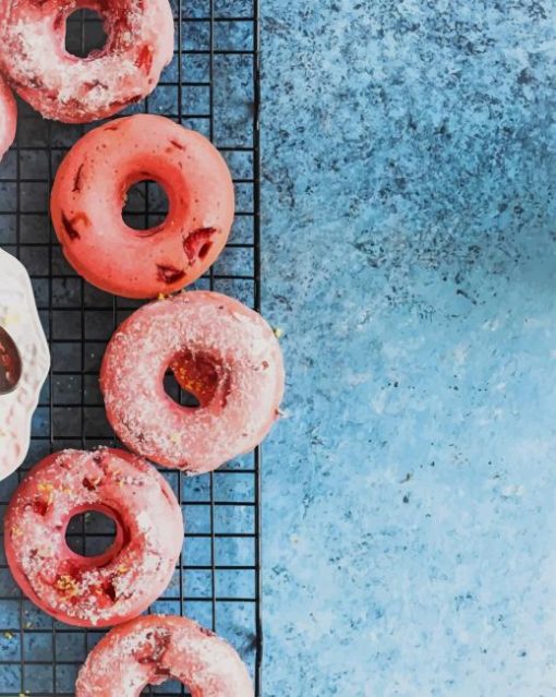 pink donuts adult paint by numbers