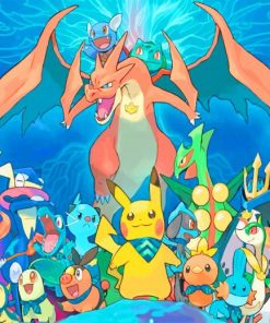 Pokemon anime paint by number