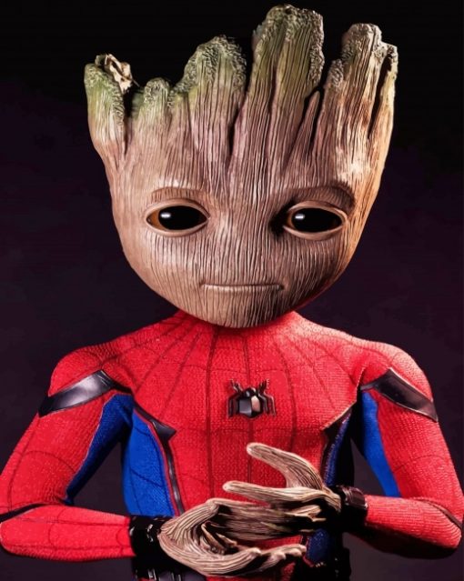 Spider Groot paint by number