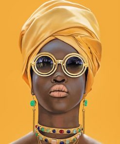 Stylish African Woman paint by number