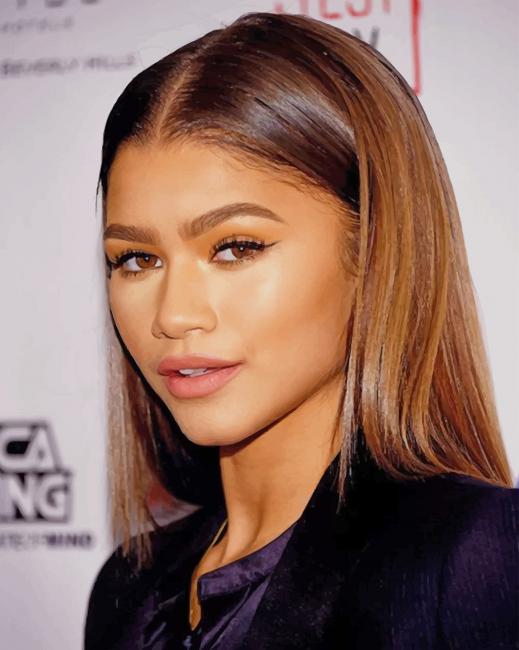 The Famous Actress Zendaya paint by numbers