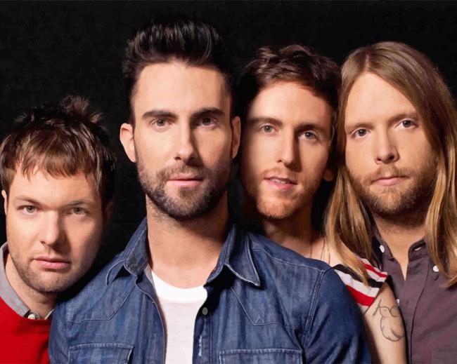 Pop Band Maroon 5 - Singers Paint By Numbers - Paint by numbers