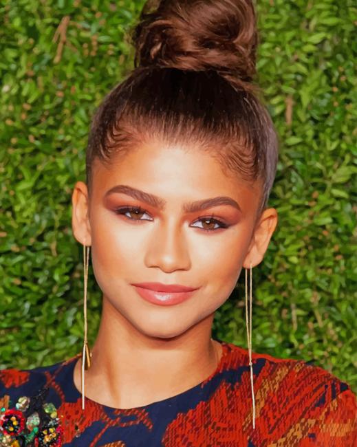 The Gorgeous Actress zendaya paint by numbers