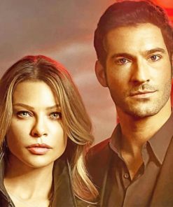 Tv Show Lucifer Chloe Decker paint by number