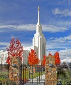 Twin Falls Idaho Temple paint by number