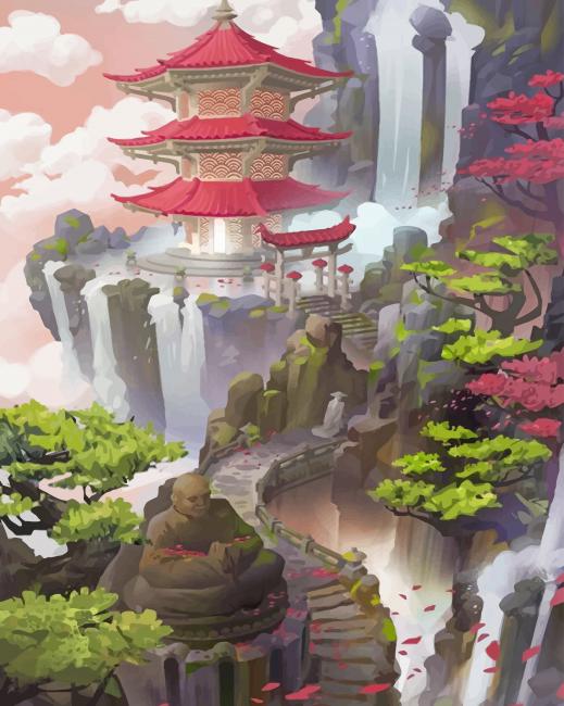Waterfall Japan Paint By numbers