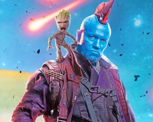 Yondu And Groot paint by number