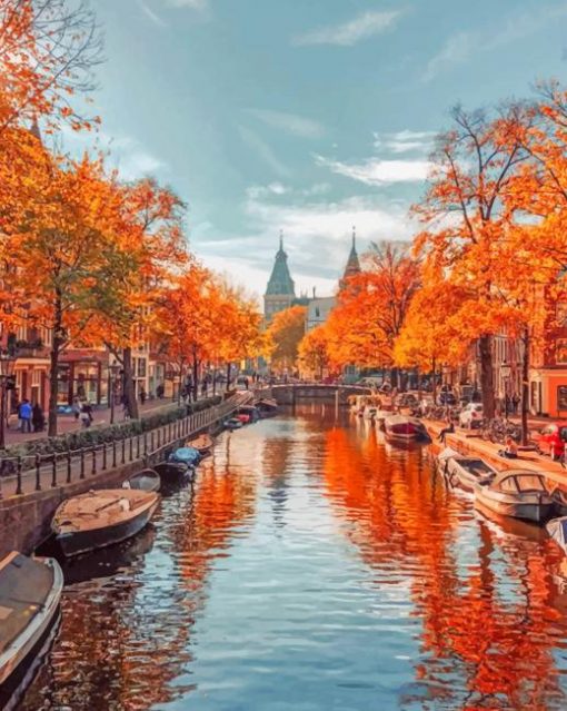 Amsterdam Autumn paint by numbers