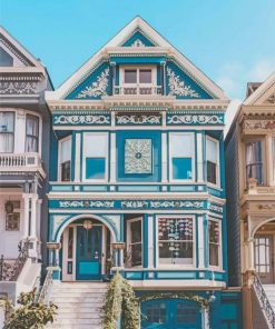 San Francisco Houses paint by numbers