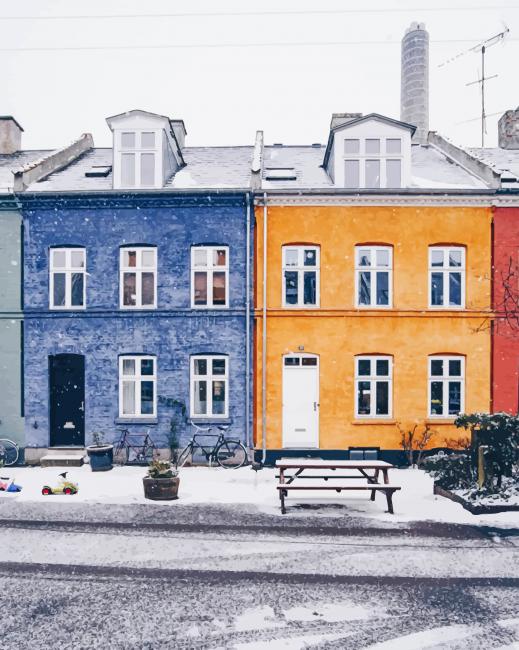 Copenhagen Snow paint by numbers
