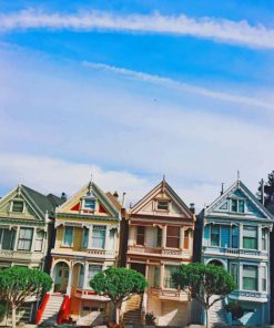 California San Francisco Houses paint by numbers
