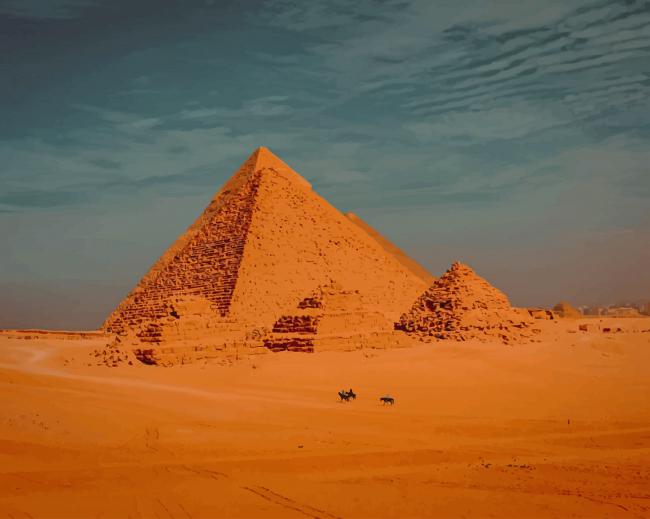 Pyramid In Desert paint by numbers
