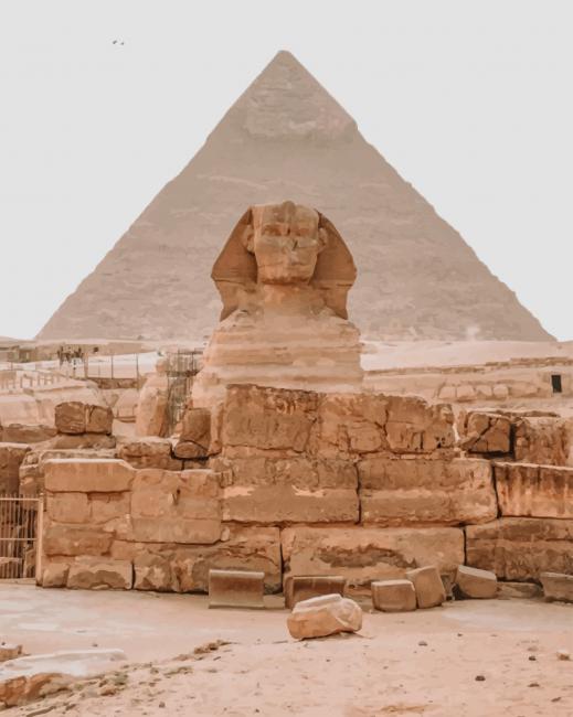 Egypt Pyramids And Pharaohs Statue paint by numbers