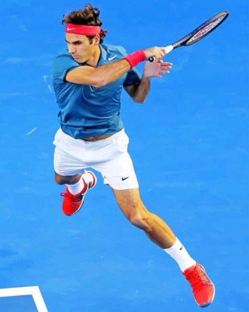 Roger Federer Wide Grand Slam Open paint by numbers