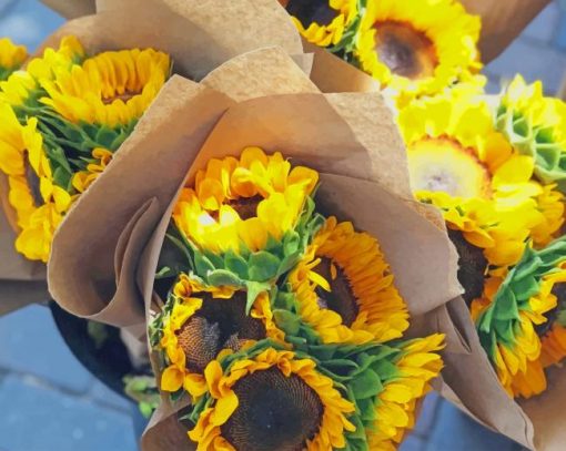 Sunflowers Bouquet paint by numbers