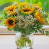 Sunflower Vase paint by numbers