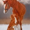 Beautiful Horse And Dog paint by numbers