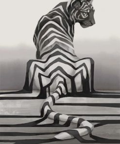 Black And White Tiger paint by numbers