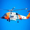 Coast Guard Helicopter In The Sky paint by numbers