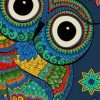 Colorful Owl Mandala paint by numbers