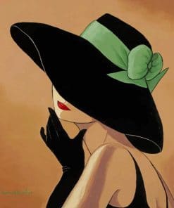Girl With A Black Hat paint by numbers