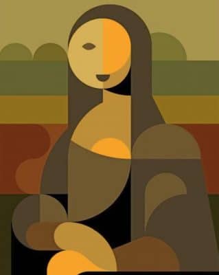 Geometric Mona Lisa - Paint By Numbers - Num Paint Kit