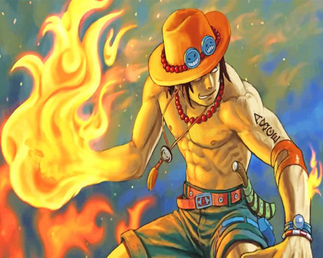 One Piece Ace paint by numbers