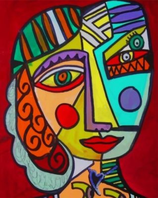 Face Portrait Picasso - Paint By Numbers - Num Paint Kit