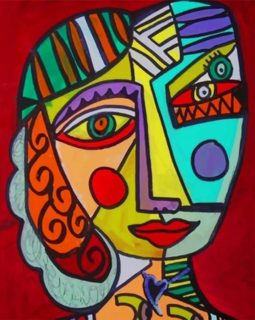 Picasso Style Portrait Woman Portrait Picasso Picasso   Portrait Picasso Art Paint By Number 