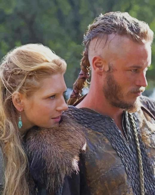Ragnar And Lagertha Vikings paint by numbers