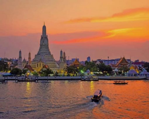 Wat Arun Thailand paint by numbers