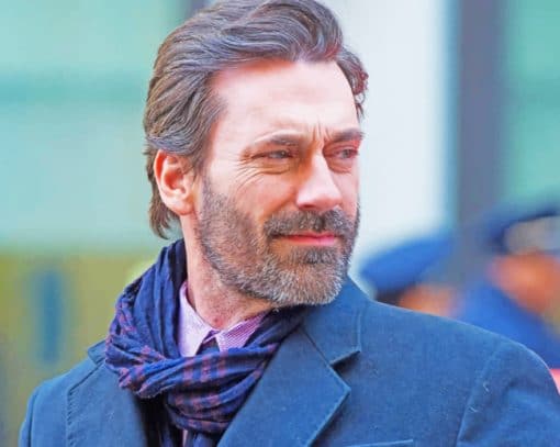 Actor Jon Hamm paint by numbers