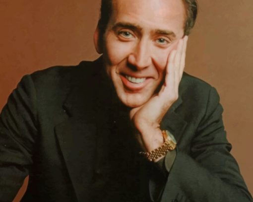 Actor Nicolas Cage paint by numbers