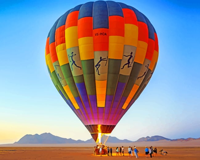 Sossusvlei Namib Hot Air Balloon Paint By Numbers
