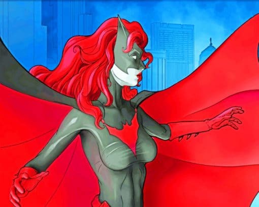Batwoman Cartoon paint by numbers