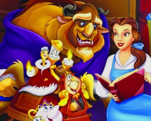 Beauty And The Beast - Animations Paint By Numbers - Num Paint Kit