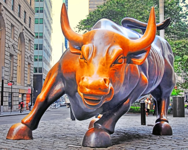 Charging Bull In New York paint by numbers
