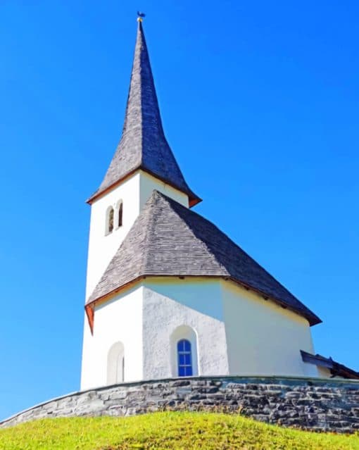 Church In Graubünden Switzerland paint by numbers